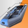 Уральская надувная лодка ПВХ 2800М/слань серо/синяя 750гр. плотность